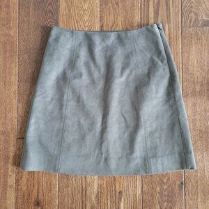 Aritzia Babaton Faux Suede Skirt 4 Grey